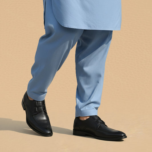 Mild Leather Lace Shoe BLK-008