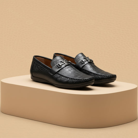 Brown CrocodileBuckle loafer-5024