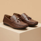 Leather tassel tan-5011