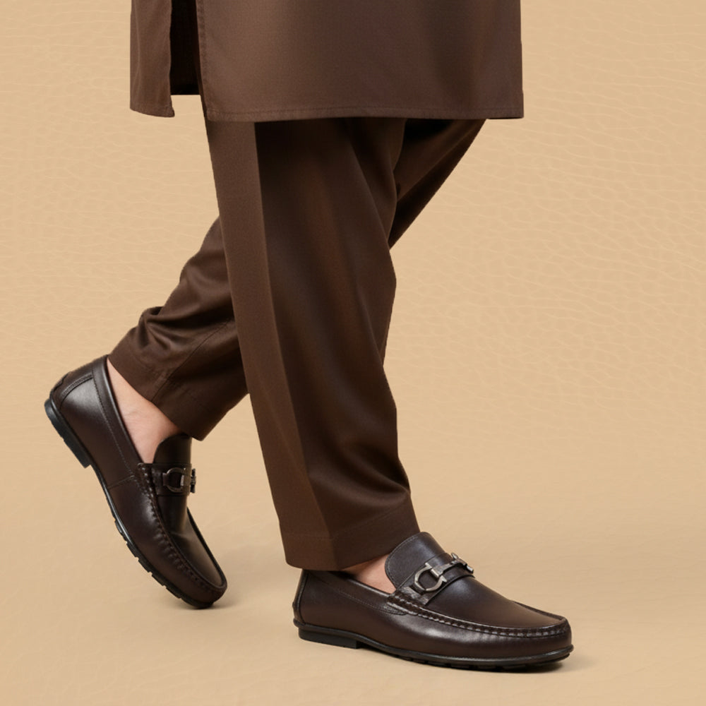 Brn Buckle Laofers-5015