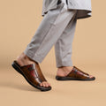 brown with mahroon slipper 3012