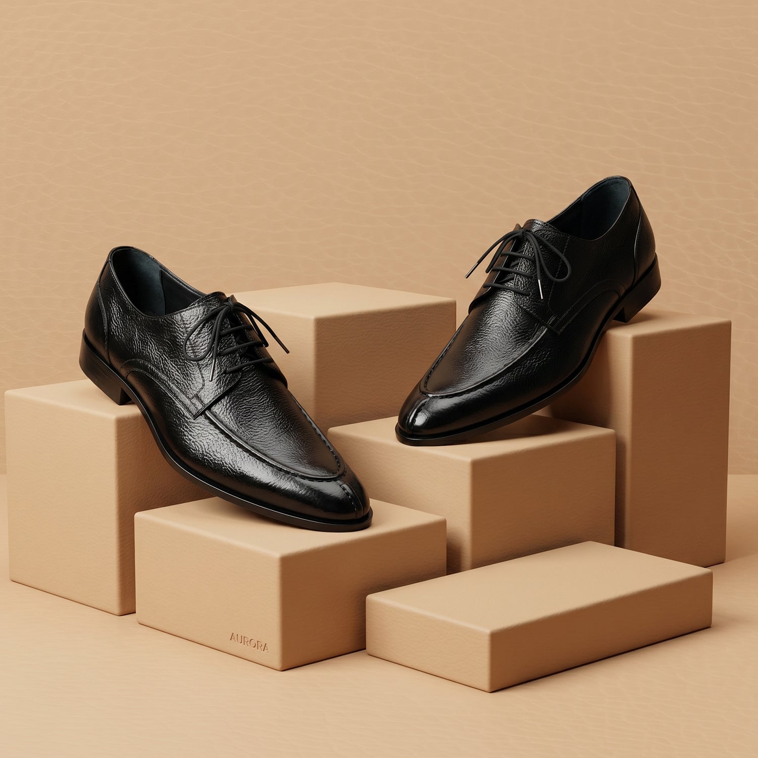 Mild Leather Lace Shoe BLacK-008