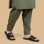 Leather bilinear Slipper black-3001