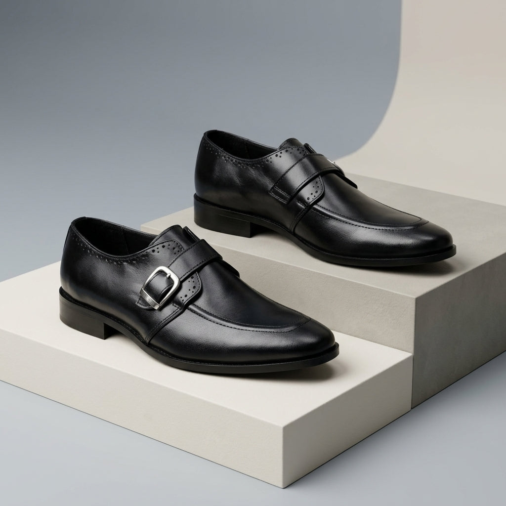 Royal Classic Monk Strap Black -001