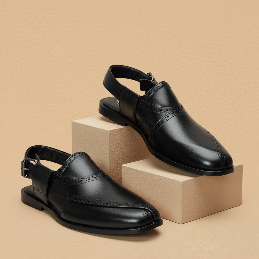 Brogue Peshawari black -1012