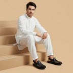 Leather Kolhapuri Sandal Black-1007