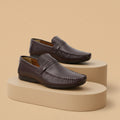Leather top sider loafer brown-5013