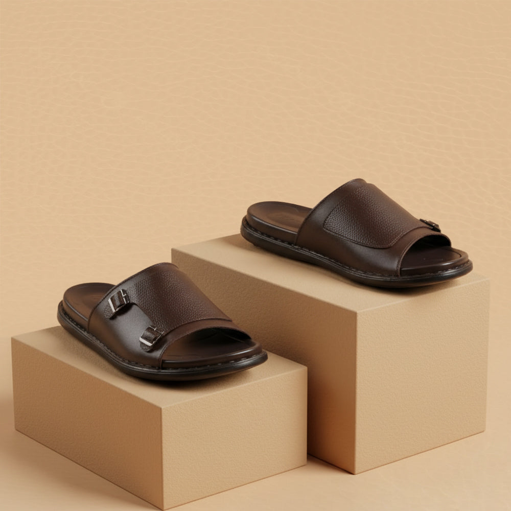Double buckle brown-3008