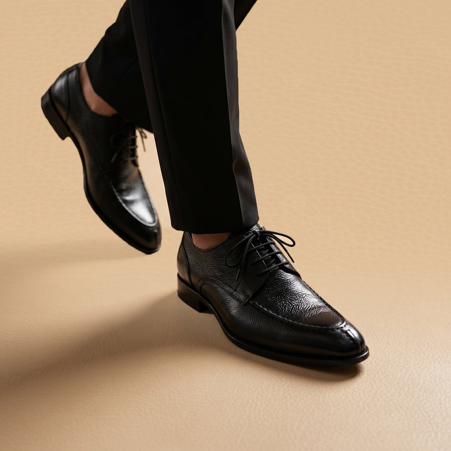 Mild Leather Lace Shoe BLacK-008