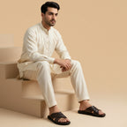 Leather Cross Slipper-3004