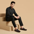 Leather top sider loafer brown-5013