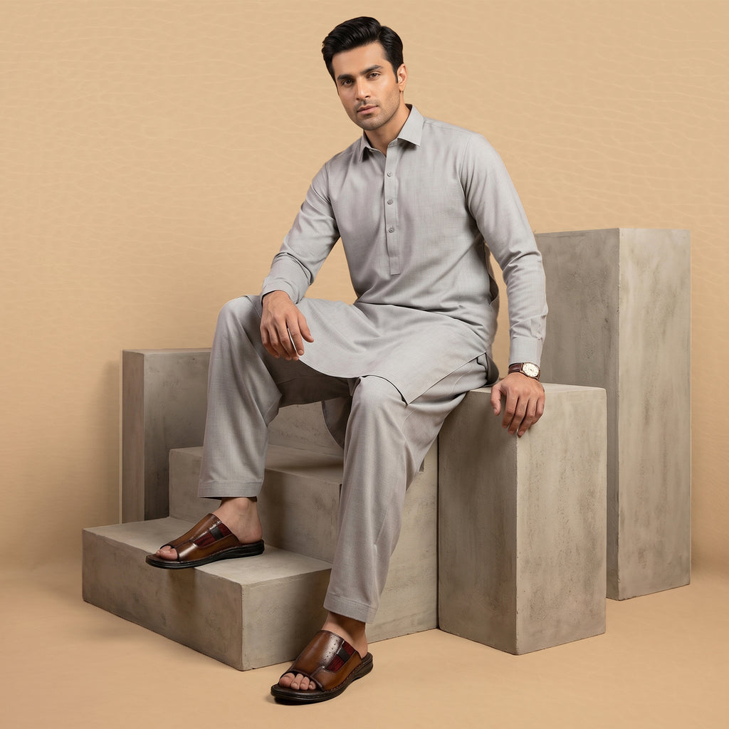 brown with mahroon slipper 3012