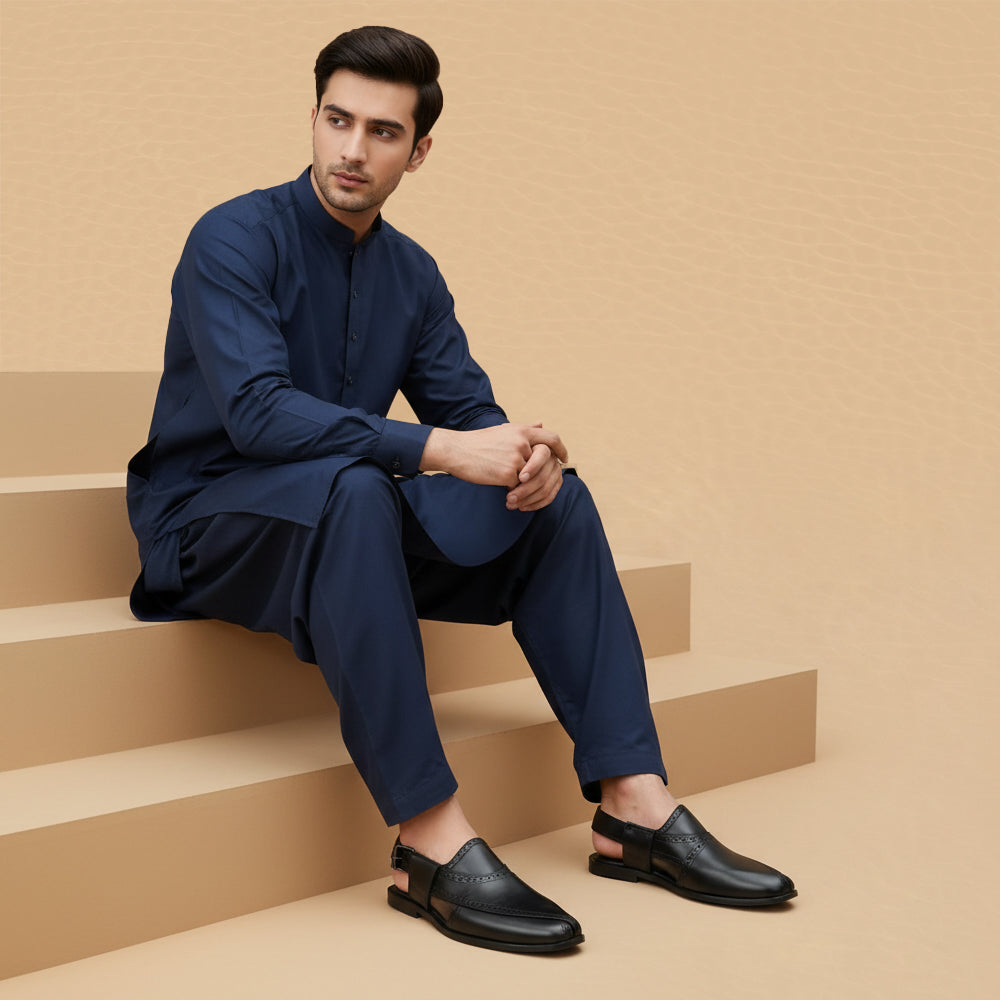 Brogue Peshawari black -1012