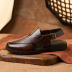 plain with mild leather high sole brown 1013