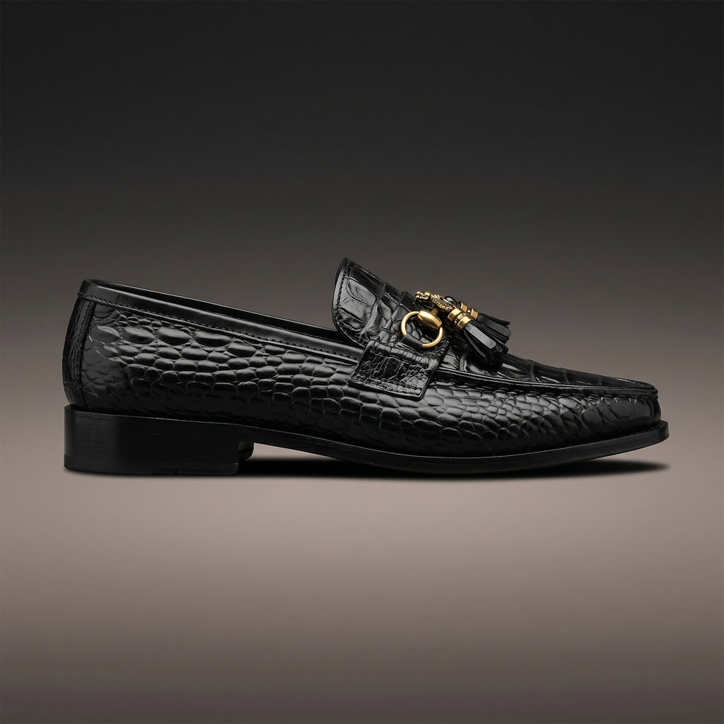 leather tussel black-026