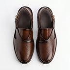 plain with mild leather high sole brown 1013
