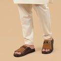 Slipper brown with Suede 3006