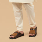 Slipper brown with Suede 3006