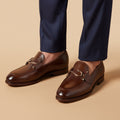 Leather S Buckle Brown-019