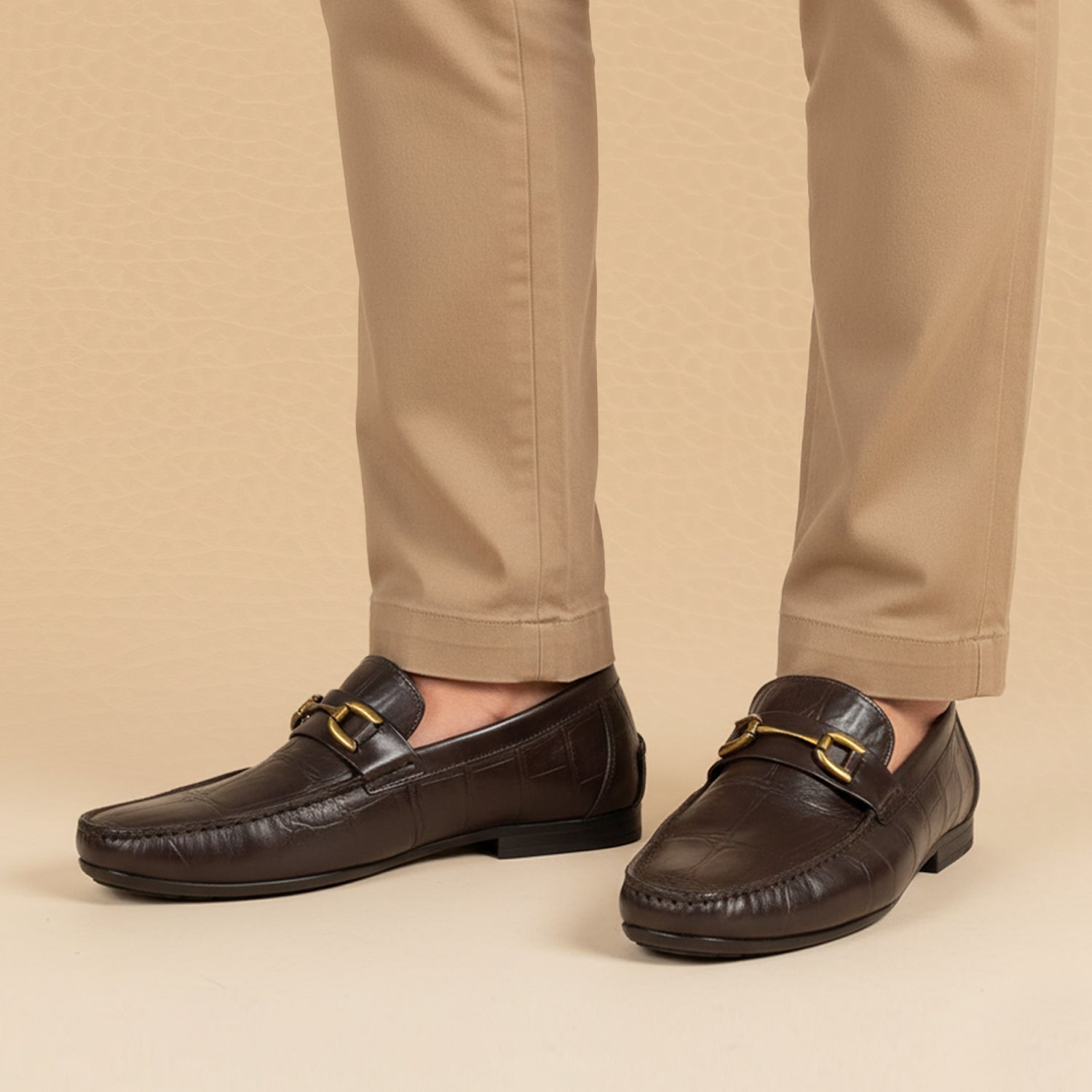 leather Loafers-BROWN-5017