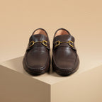 leather Loafers-BROWN-5017