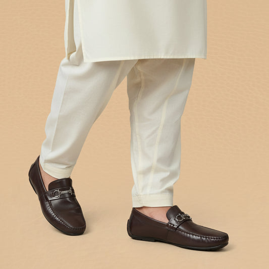 Leather buckle Brown-5014