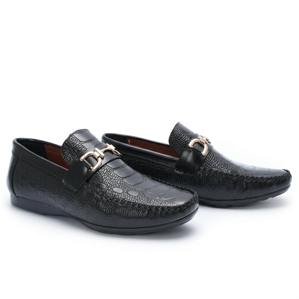 Leather Crocodile Black-5016