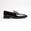 Leather Horsebit Loafers-black-030