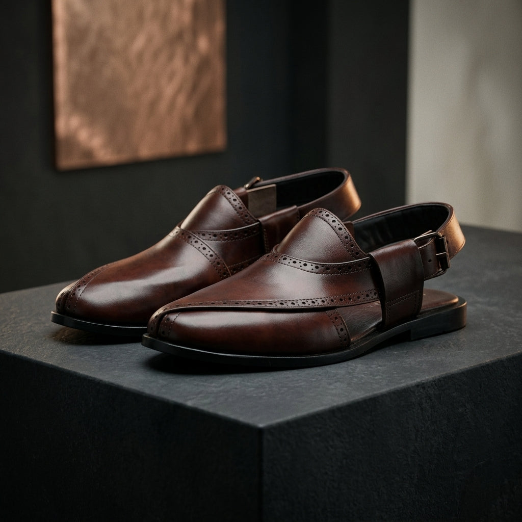 Brogue Peshawari mahroon-1012