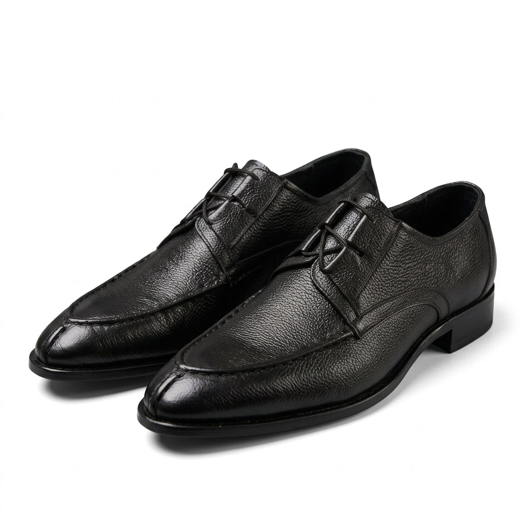 Mild Leather Lace Shoe BLack-008
