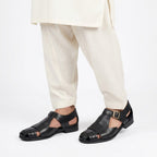 Elegant Cut leather sole Black-1006