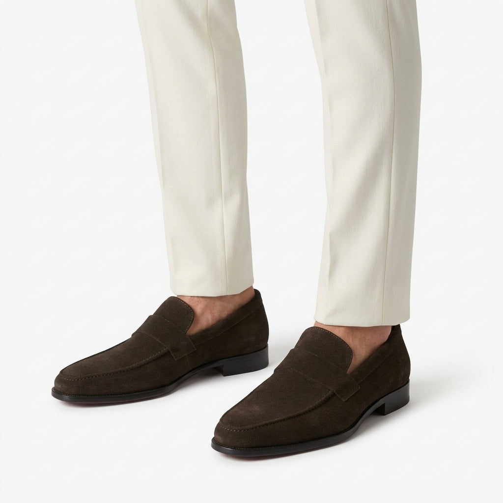 Casual suede Leather Brown 012