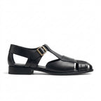 Elegant Cut leather sole Black-1006