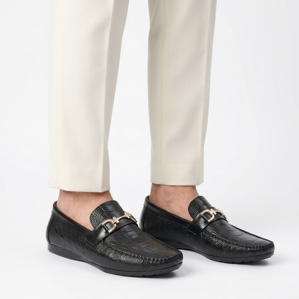 Leather Crocodile Black-5016
