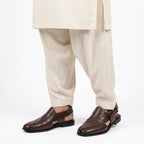 Embosed Peshawari Chappal-BROWN-1009