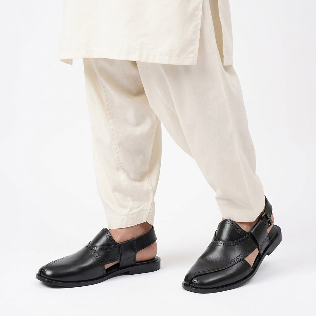 Brogue Peshawari black -1012