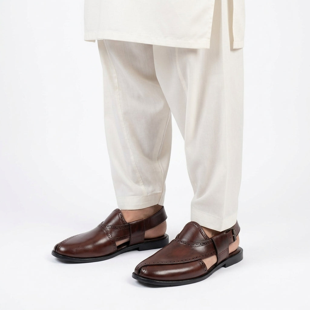 Brogue Peshawari mahroon-1012