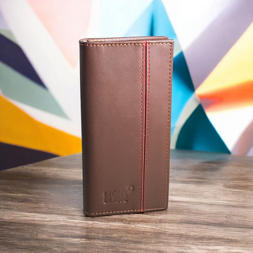 Stylish Purses with line Brn-6005