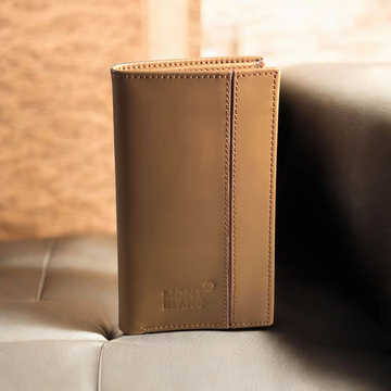 Stylish Purses with line tan-6006