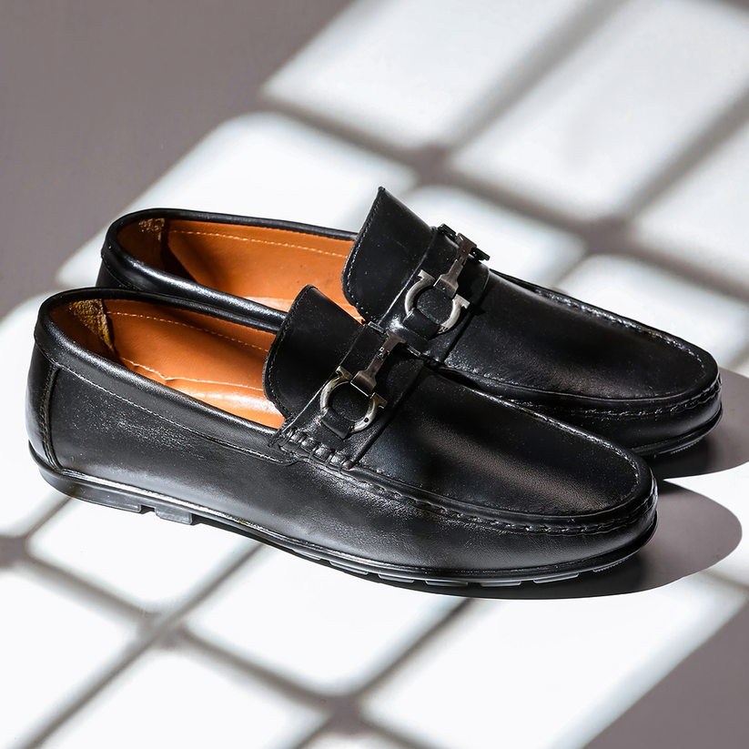 Blk Buckle Laofers-5015