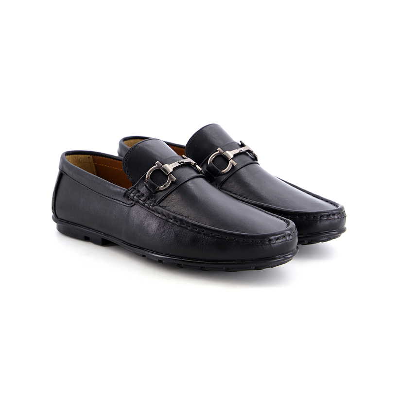 Blk Buckle Laofers-5015