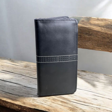 Stylish Purses with center line embossed Blk-6007