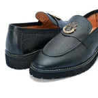 Black blnr high sole 017 - leather formal shoes