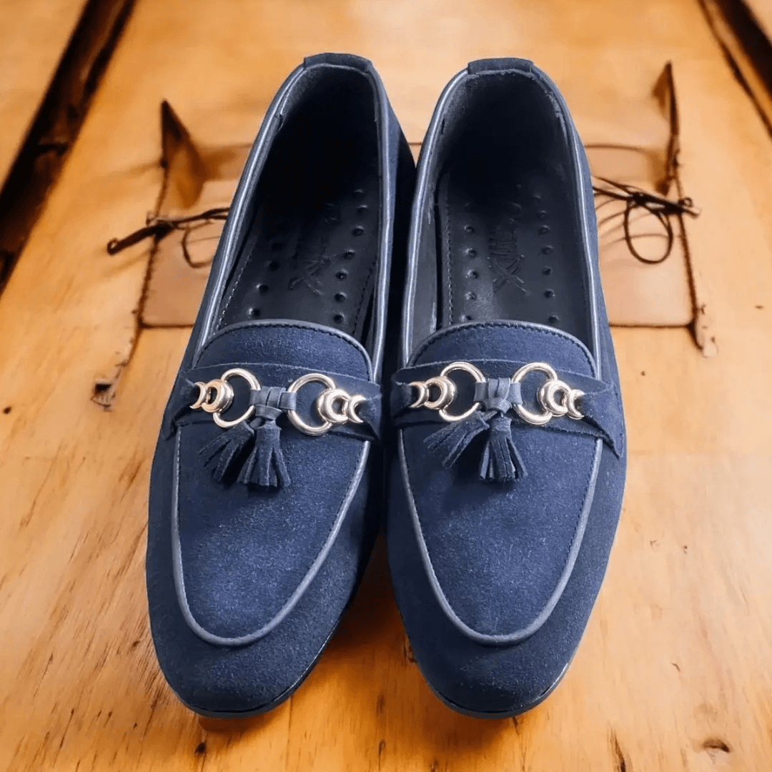 Casual Suede Leather Blue 011