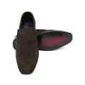 Brown Suede 012 - leather suede shoes with handcrafted leather