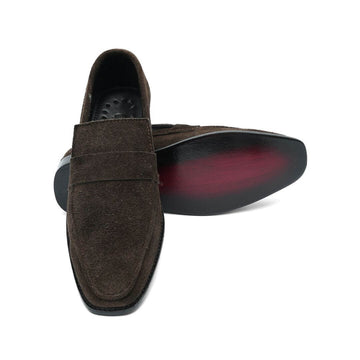 Brown Suede 012 - leather suede shoes with handcrafted leather