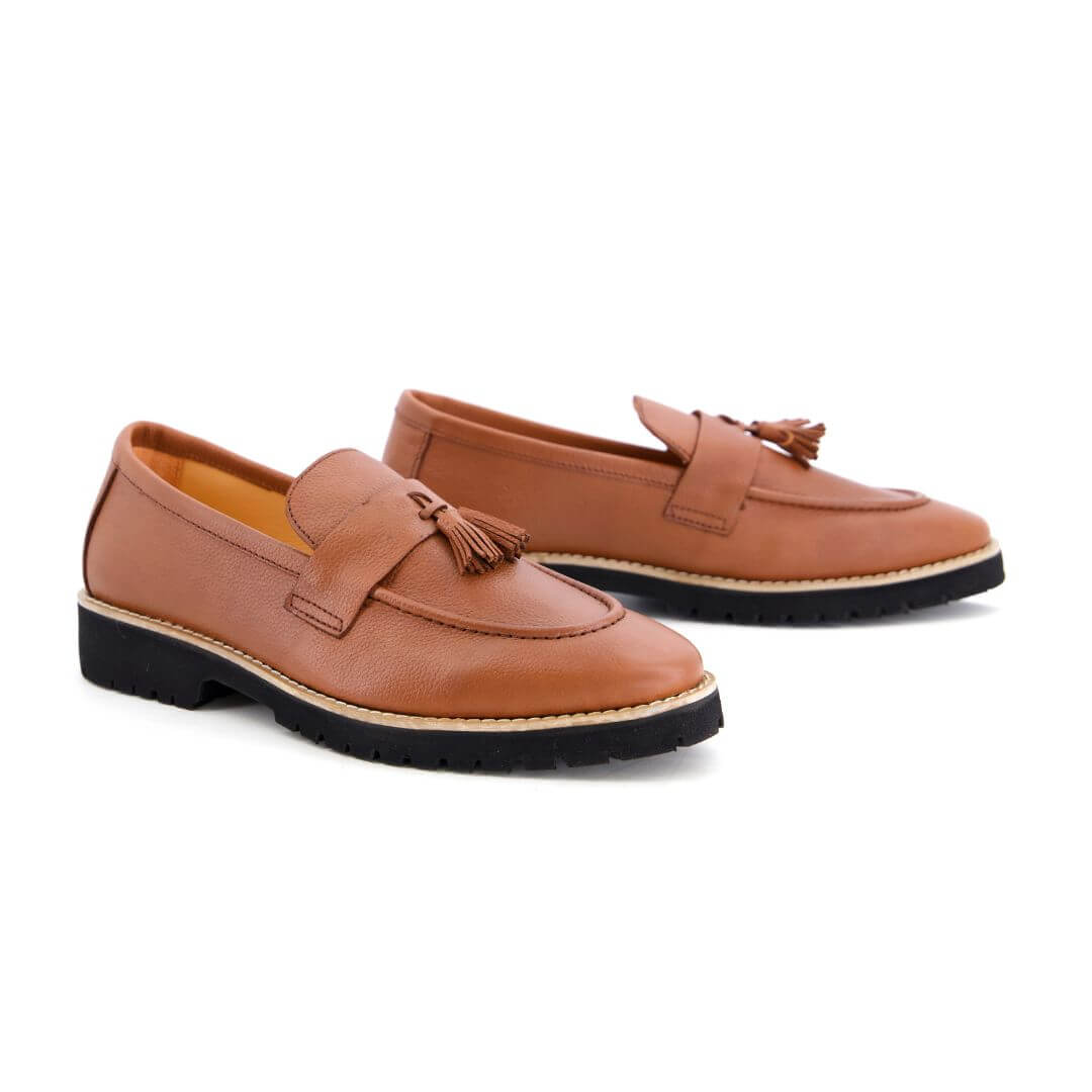 Casual Tassel Tan-020 - imported rubber sole