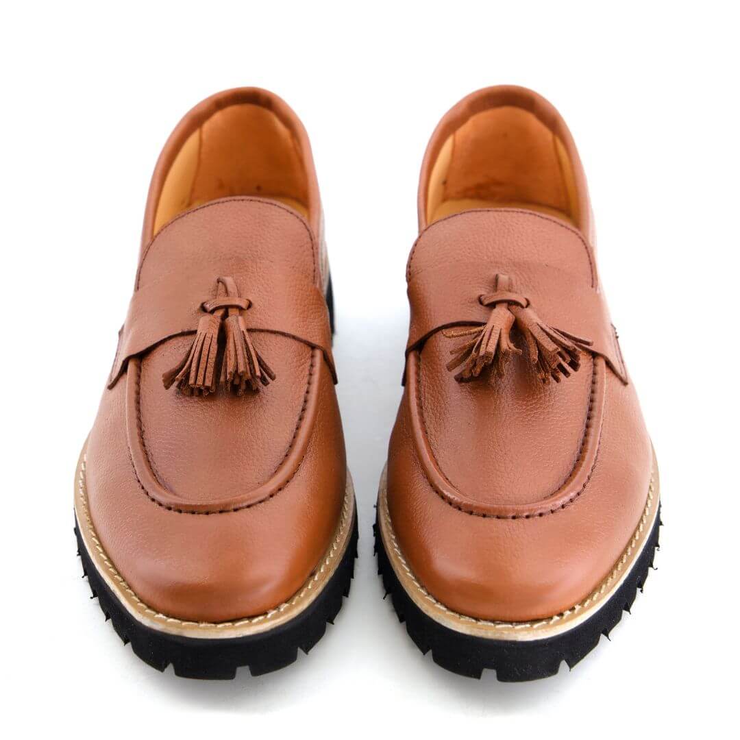 Casual Tassel Tan-020 - Italian wax polished finish
