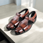 Elegant Cut Leather sole Brown-1006