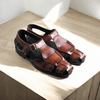 Elegant Cut Leather sole Brown-1006